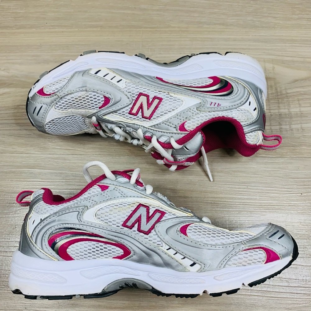 New Balance Womens 411 CW411SJ Silver Pink Running